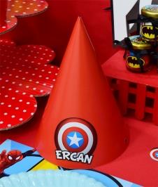 Partiavm Süper Kahramanlar Doğum Günü Parti Şapkası Karton 5 Adet satın al