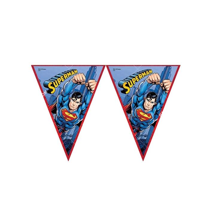 Superman Lisanslı Üçgen Bayrak Afiş
