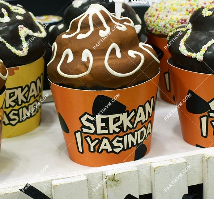 Taş Devri Doğum Günü Cupcake Sargısı 10 Adet