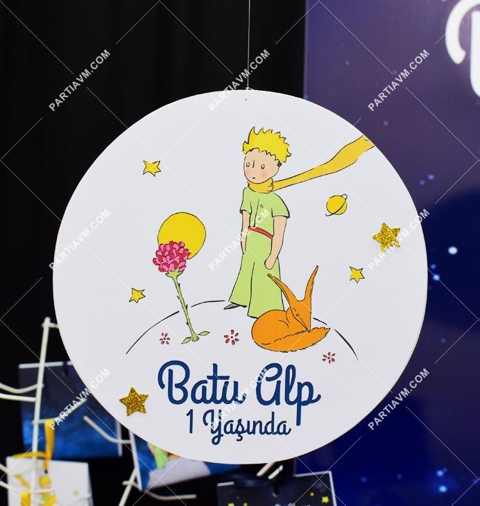 The Little Prince 20 cm Önlü Arkalı Baskı Kalın Karton Misinalı Asma Süs