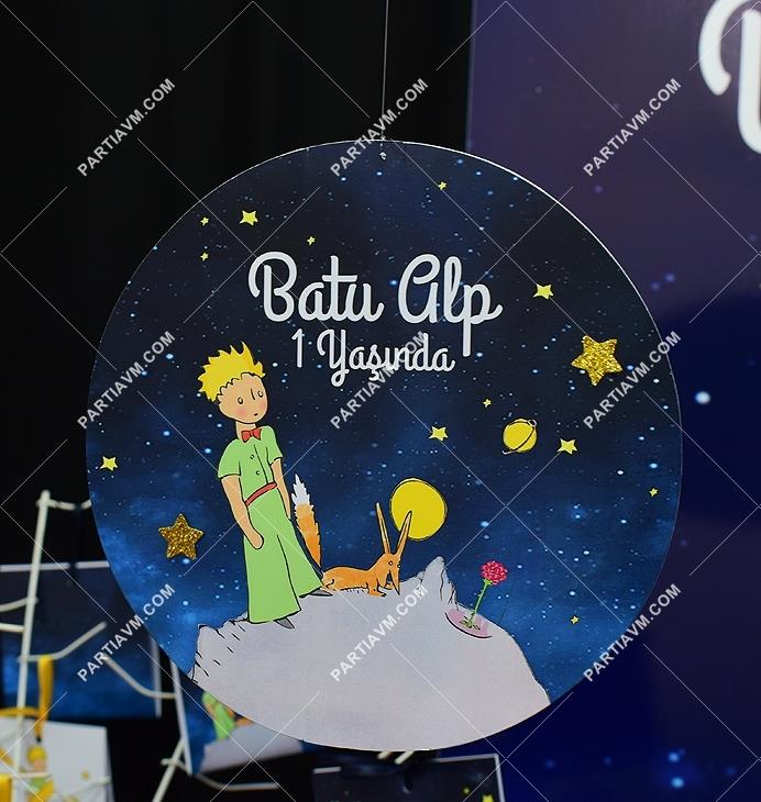 The Little Prince 20 cm Önlü Arkalı Baskı Kalın Karton Misinalı Asma Süs