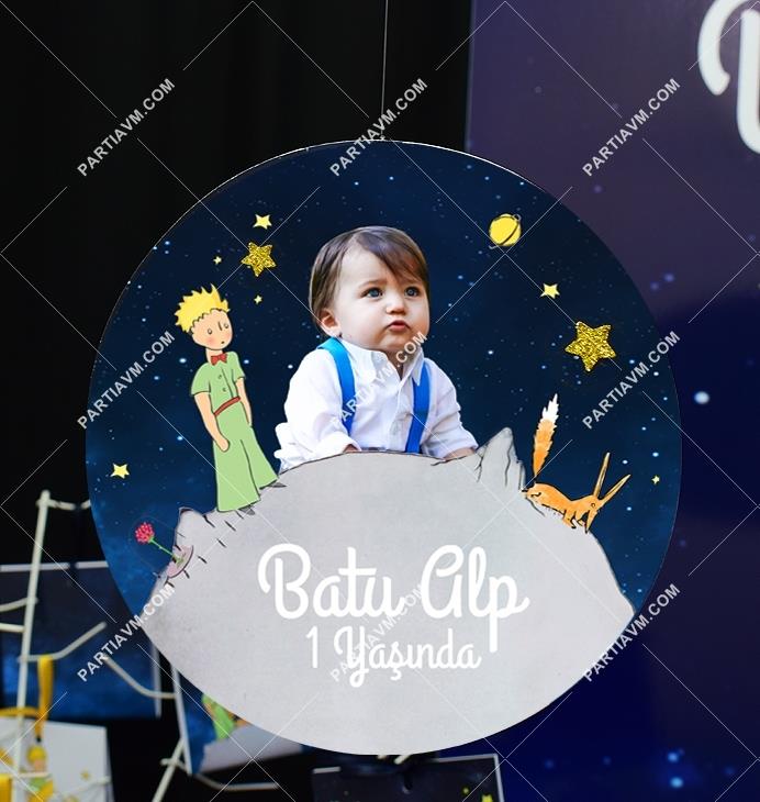 The Little Prince 20 cm Önlü Arkalı Baskı Kalın Karton Misinalı Asma Süs