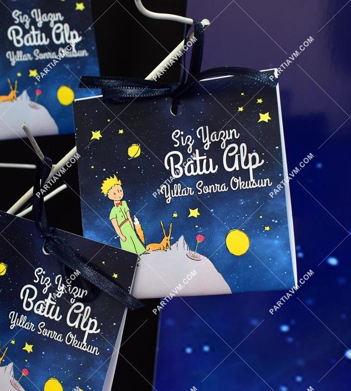 The Little Prince Hatıra Yazısı Kartı Kurdele Bağlamalı 6 Adet