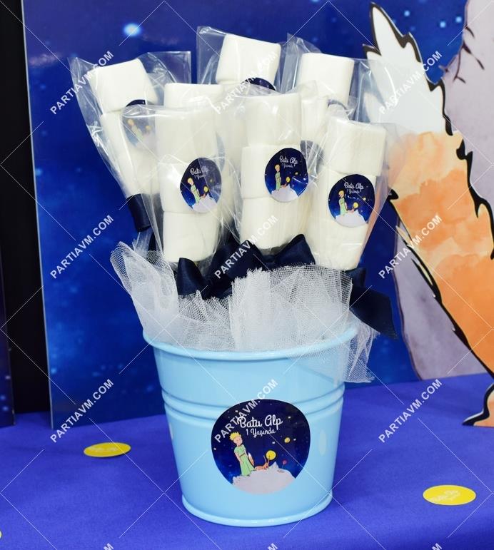 The Little Prince Marshmallow Etiketli Kovada 10 Adet Süslü Çubuklarda