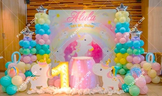 Unicorn Balon Standı Seti Full Balon Set Kolay Kurulum