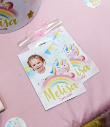 Partiavm Unicorn Gökkuşağı Doğum Günü Hediyelik Magnet Kurdeleli Poşetinde 7x10 cm satın al