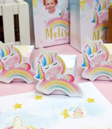 Partiavm Unicorn Gökkuşağı Doğum Günü Karakterli Karton Kutu