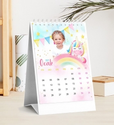 Partiavm Unicorn Konsept Kişiye Özel Masa Takvimi 1 Fotoğraflı 12 Yapraklı 13x18cm satın al