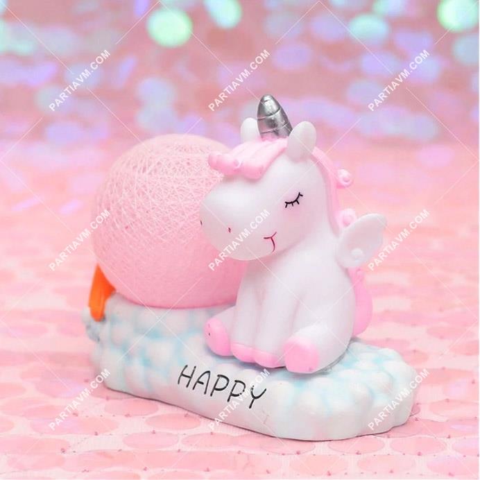 Unicorn Pembe Dekoratif Gece Lambası  