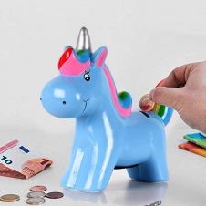 SAMM Unicorn Seramik Çocuk Kumbarası Mavi 19x21 cm satın al