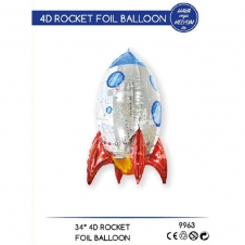 SAMM Uzay Tema 4D Roket Folyo Balon