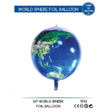 SAMM Uzay Tema Dünya Küre Folyo Balon