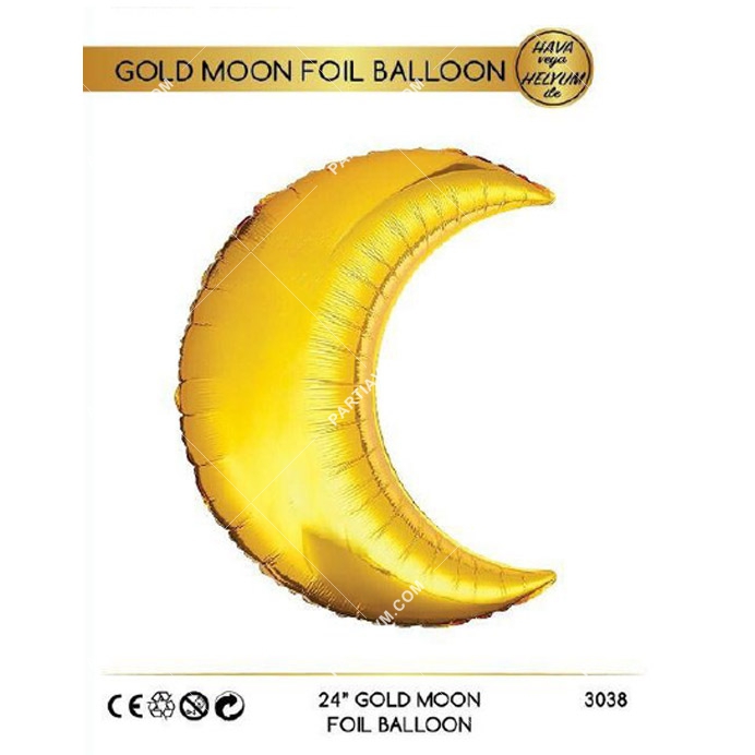Folyo Balon Figür Ay Gold 62cm