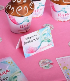 Partiavm Vintage Deniz Kızı Doğum Günü Süsleri Mini Teşekkür Kartı 8 Adet satın al