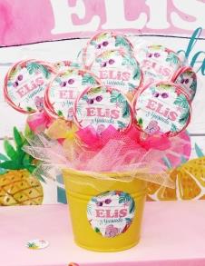 Partiavm Yaz Partisi Doğum Günü Lolipop Şeker Etiketli Kovada Süslemeli 10 Adet satın al