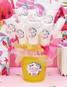 Partiavm Yaz Partisi Doğum Günü Marshmallow Etiketli Kovada 10 Adet Süslü Çubuklarda satın al