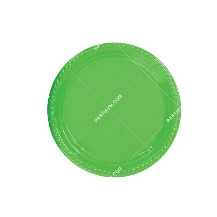 Yeşil Plastik Tabak 22 cm 25li