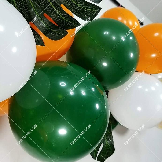 Yeşil Tonları Zincir Balon Seti