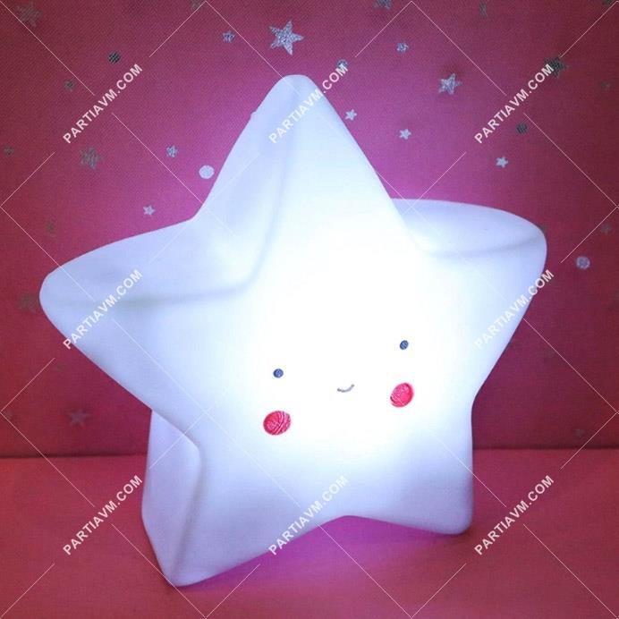 Yıldız Dekoratif Gece Lambası Beyaz 15x15 cm