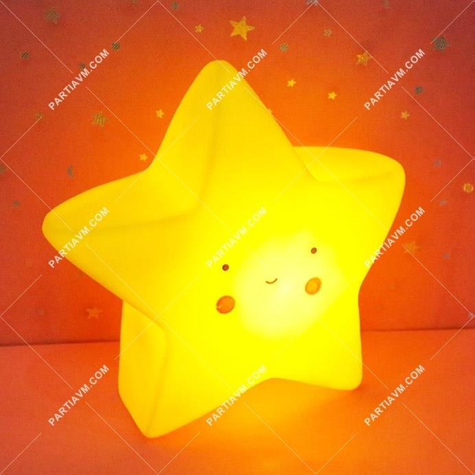 Yıldız Dekoratif Gece Lambası Sarı 15x15 cm