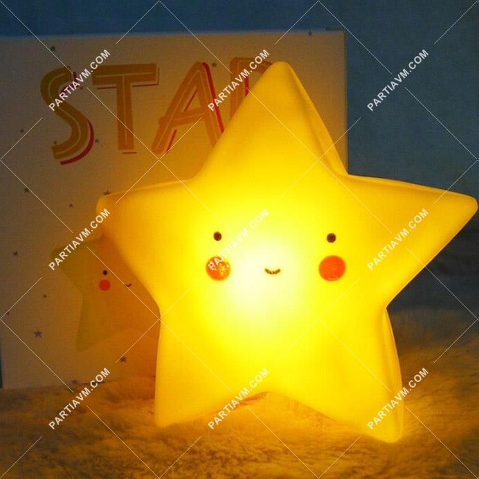 Yıldız Dekoratif Gece Lambası Sarı 15x15 cm